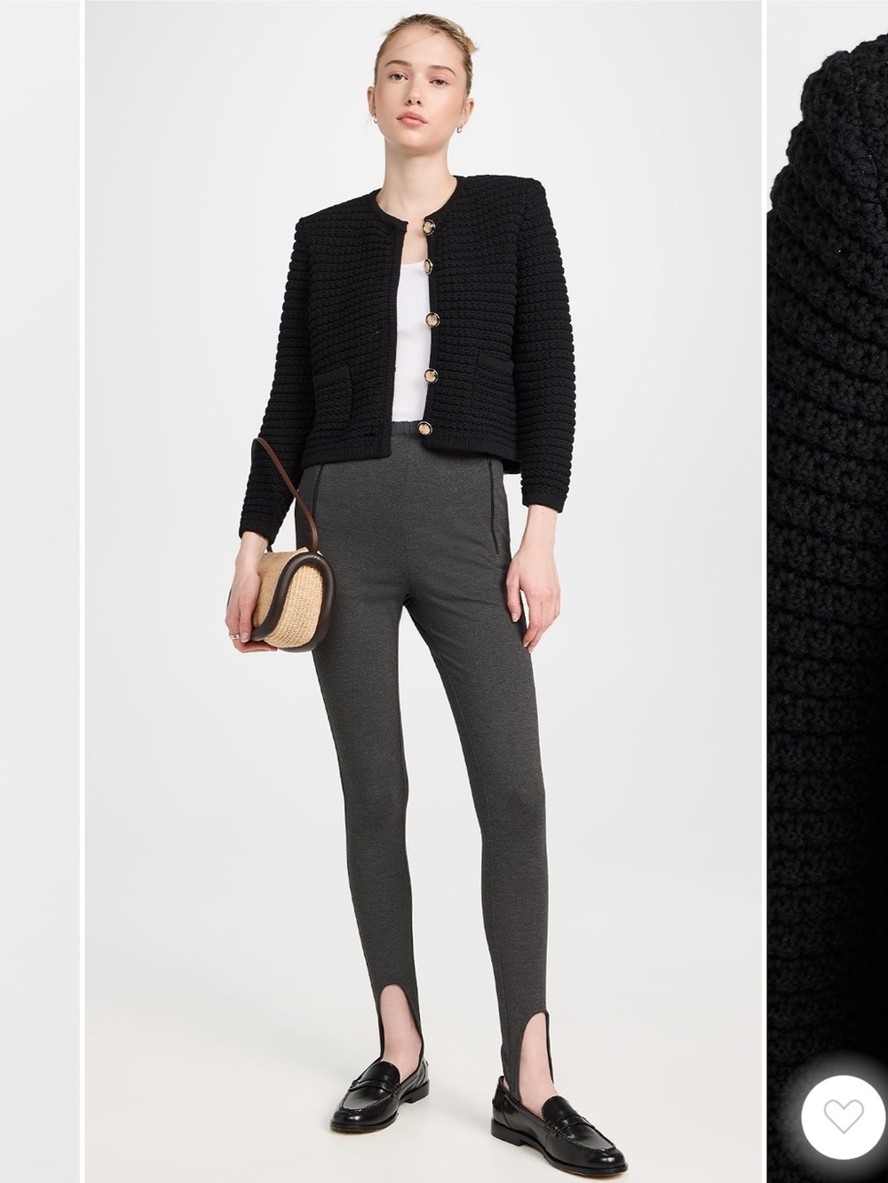 Ba&sh Black Gaspard Cotton-Blend Knit Cardigan Jacket